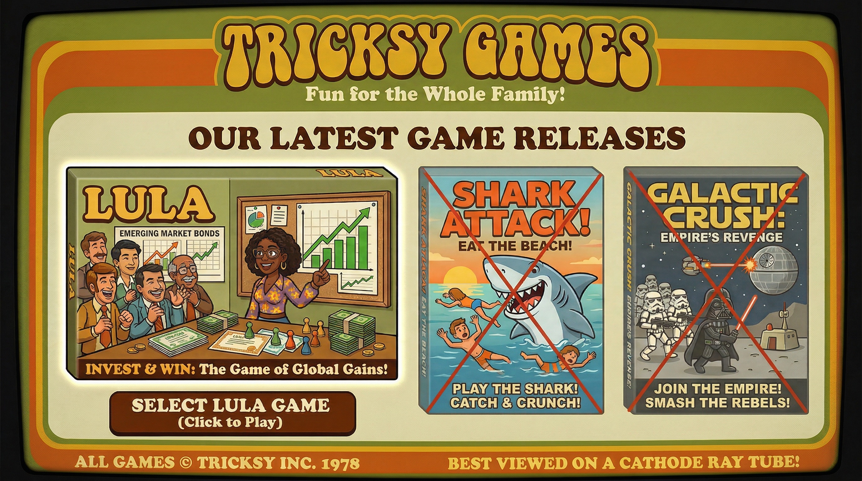 Tricksy Games — Our Latest Game Releases: Lula, Shark Attack, Galactic Crush